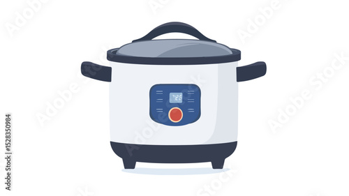 Modern Electric Rice Cooker Icon Isolated Vector Illustration
