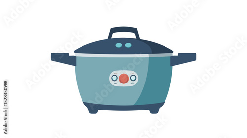 Electric Rice Cooker Icon Vector Isolated - Professional Kitchen Appliance Graphic Design