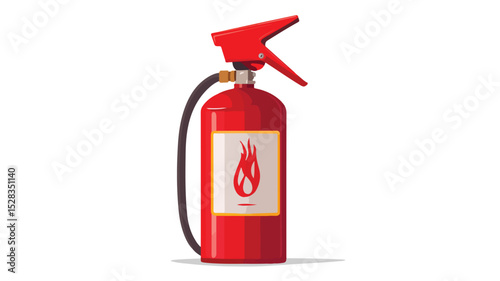 Modern Vector Fire Extinguisher Icon for Safety and Emergency Situations