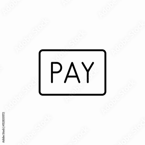 pay button icon sign vector