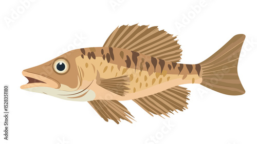 Colorful Flat Fish Icon Vector Illustration for Graphic Designs