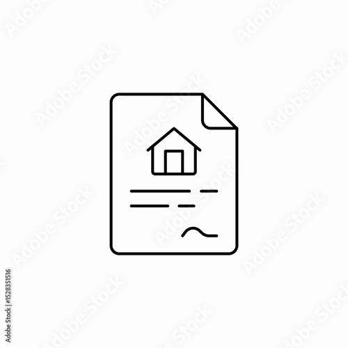 property contract icon sign vector