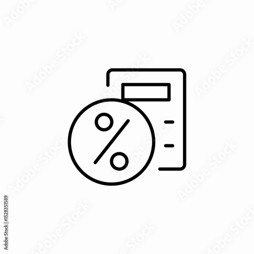 rate calculation icon sign vector