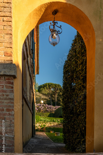 Scenic View Through an Arched Passage