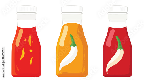 Spicy Hot Sauce Sachet Icon Vector Illustration