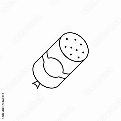 salami pepperoni icon sign vector