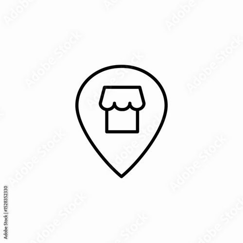 store location icon sign vector