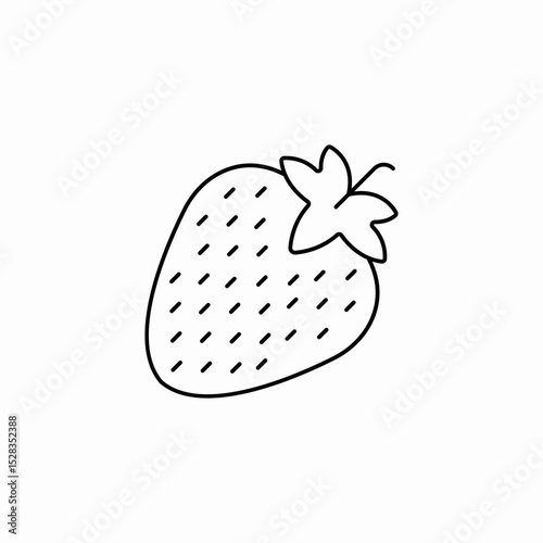 strawberry fruit icon sign vector
