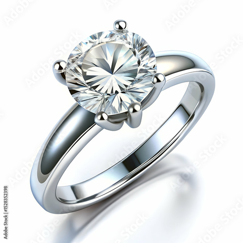 Solitaire diamond ring symbol of love