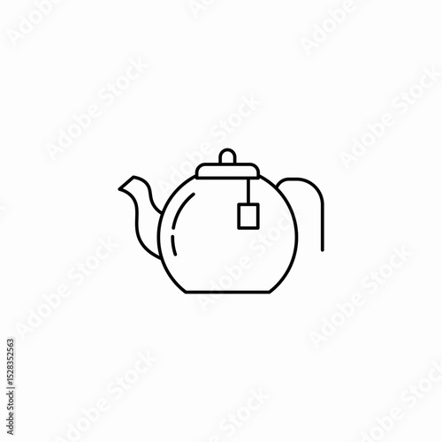 tea pot icon sign vector