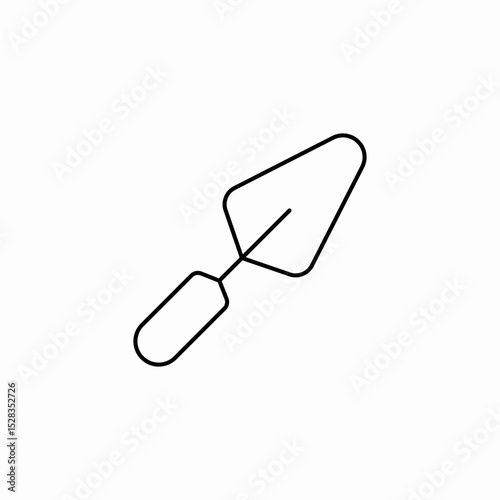 trowel tool gardening icon sign vector