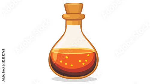 Elegant Potion Bottle Icon Vector Illustration for Graphic Design Projects