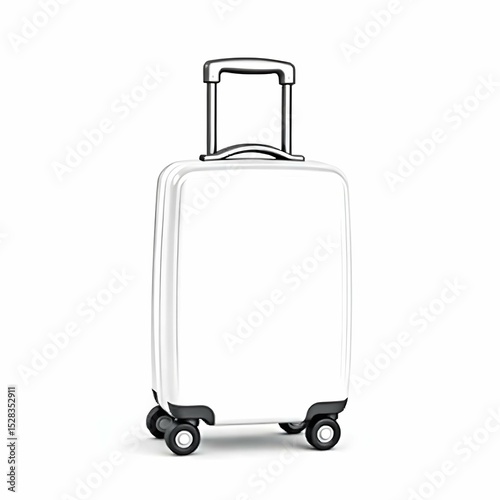 luggage cart isolated on white background
