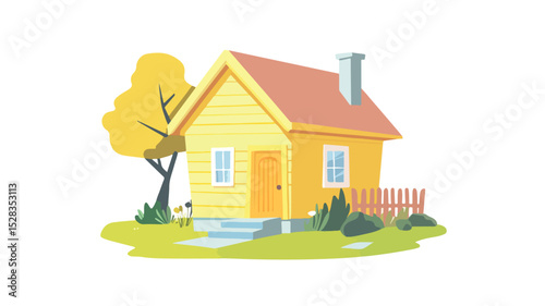 House Savings Vector Illustration for Financial Goals Marketing Campaigns