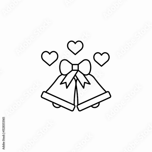 wedding bells icon sign vector