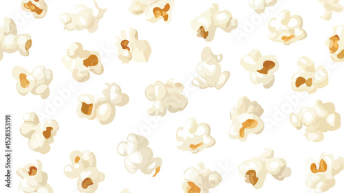 Seamless Popcorn Background Vector Illustration