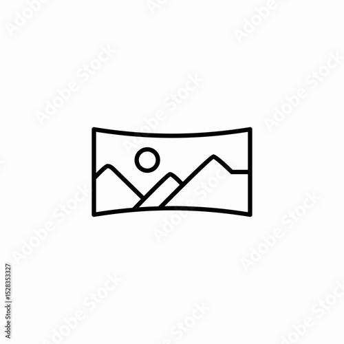 wide screen tv icon sign vector