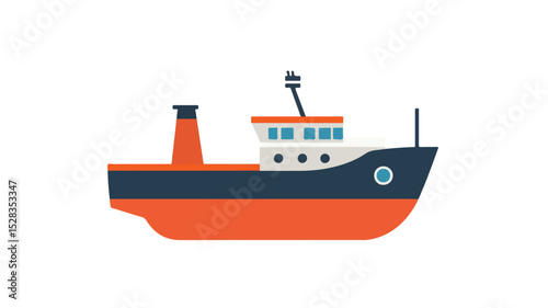 Elegant Ship Icon Vector Illustration for Isolated Designs