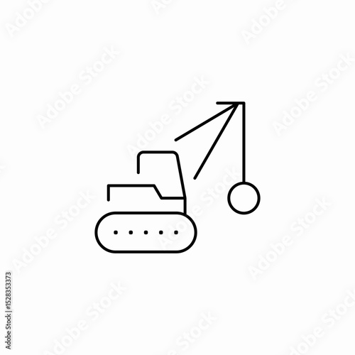 wreck machine icon sign vector