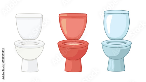 Modern Toilet Bowl Icon Vector Illustration Isolated on White Background