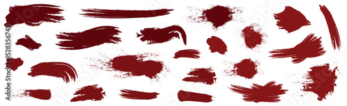 Many blood smears on a white background - Vector illustration