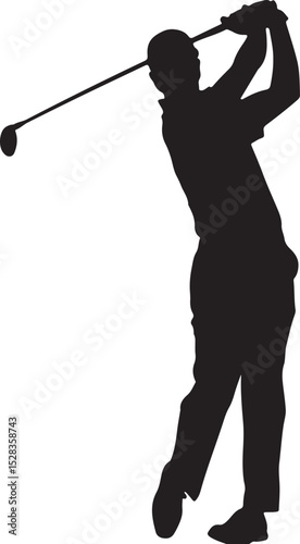 golf player  vector silhouette