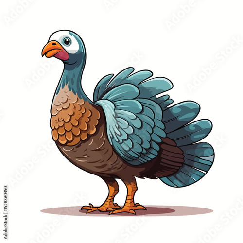 High-Quality Thanksgiving Turkey Bird Vector Character for Festive Designs
