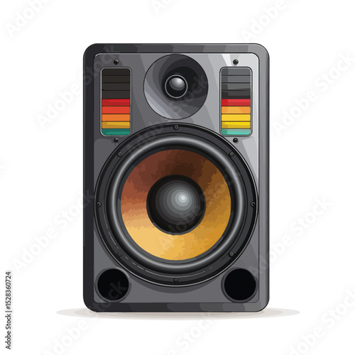 Professional Vector Illustration of Volume of Sound Speaker Louder Amplifier