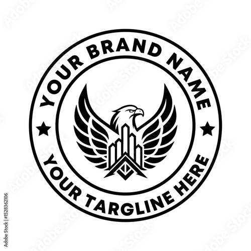 logo badge design template with the text editable
