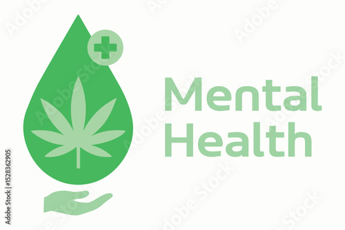 Medicine, natural, gout, cannabis, marijuana, remedy, treatment, cure, health, medicinal, medical. Mind, care, well-being, healthy, relax, feelings, emotions, green. Icon, set, vector