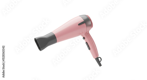 Hair Dryer in Beauty: A sleek, pastel pink hair dryer, set against a clean backdrop, embodying a sense of freshness and modern elegance.