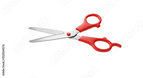 Surgical Precision: An overhead view showcases a meticulously crafted pair of open scissors, their gleaming blades poised with purpose. A striking study in contrasts, form, and function.