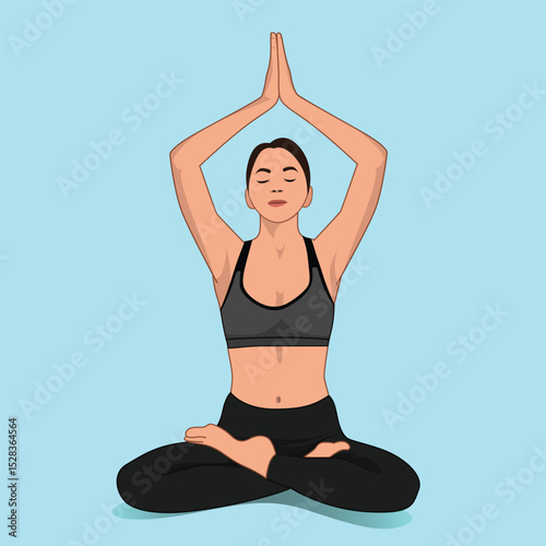 Young sexy girl doing yoga exercise for good health