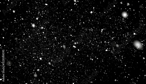Falling Snow with Night Sky.
