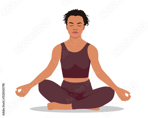 Young sexy girl doing yoga exercise for good health