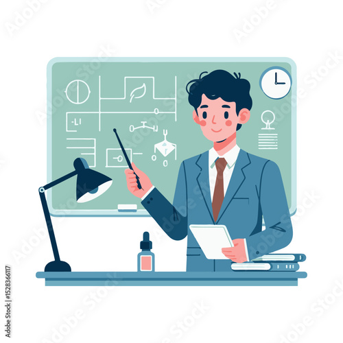 illustration design of a lecturer