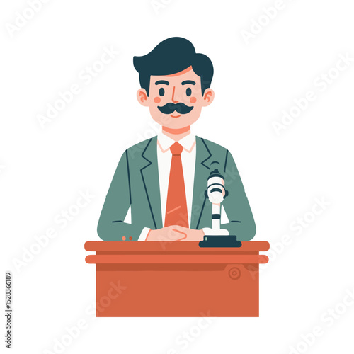 illustration design of a lecturer