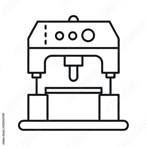 Press Brake Tool Outline Drawing Vector
