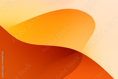 Abstract orange and yellow gradient background with curved shapes