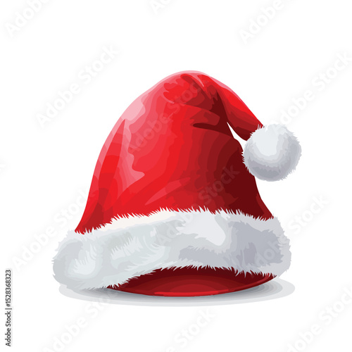 Professional Santa Claus Hat Vector Illustration for Festive Designs