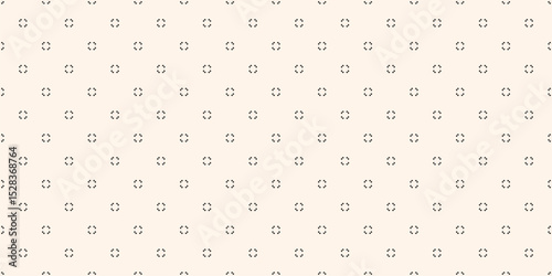 Wallpaper Mural Vector minimalist seamless pattern. Subtle monochrome geometric texture. Abstract minimal black and white easy background with tiny floral shapes, small dots. Repeated geo design for decor, wallpaper Torontodigital.ca