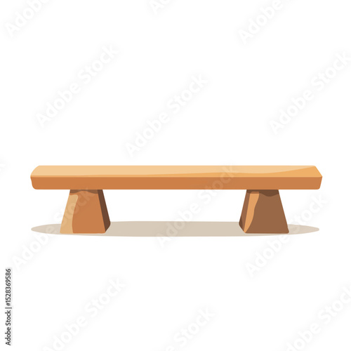 2D flat Balance Beam illustration vector, isolated on a white background.