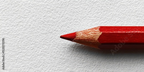 Ultra quality image of red pencil on background minimalism.