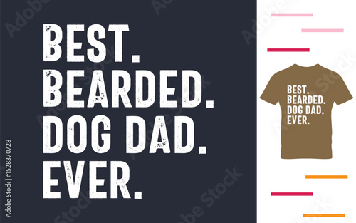 Bearded dog dad t shirt design