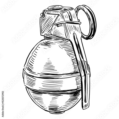 grenade handdrawn illustration⁠
