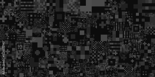 Monochrome texture with black and white lines presenting an abstract background.