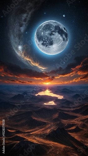 A massive fractured moon