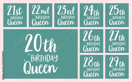 20th birthday queen t shirt design
