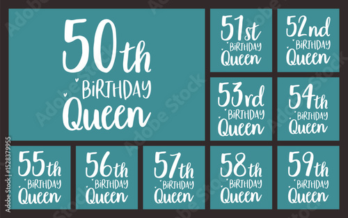  50th birthday queen t shirt design