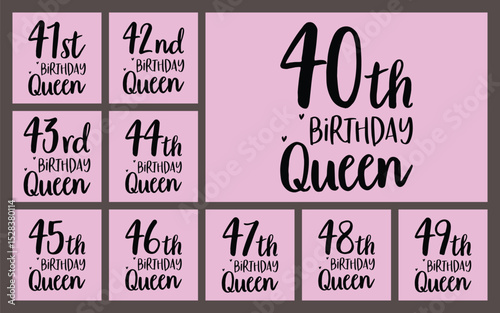  40th birthday queen t shirt design